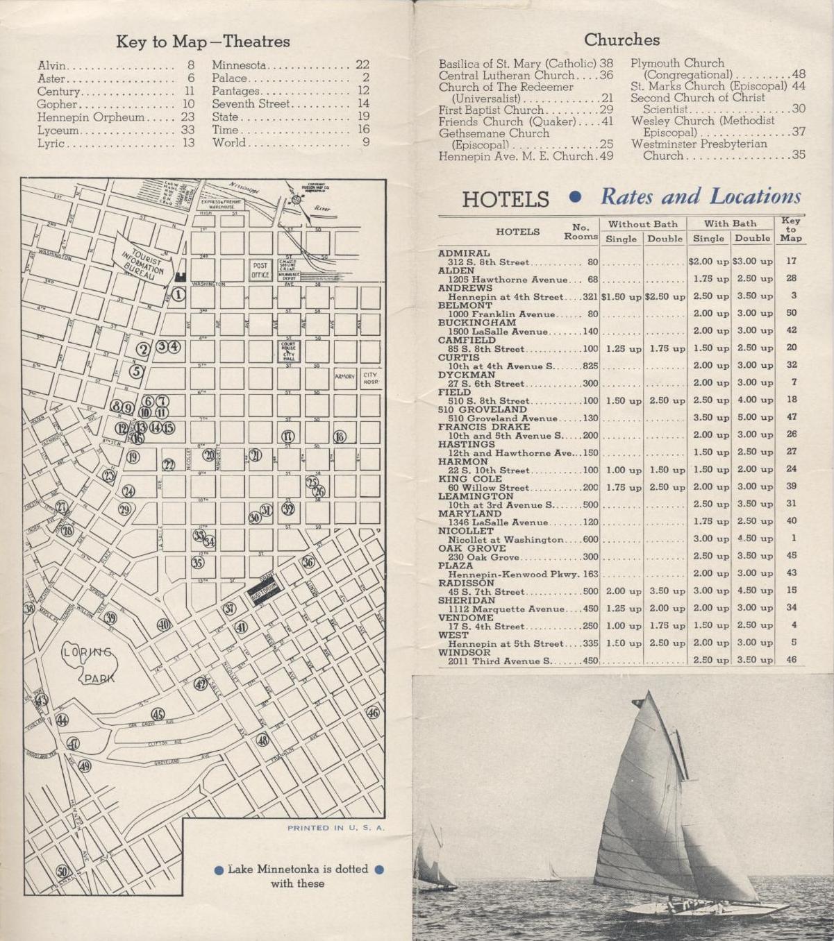 Official Guide to Minneapolis (1930's)H