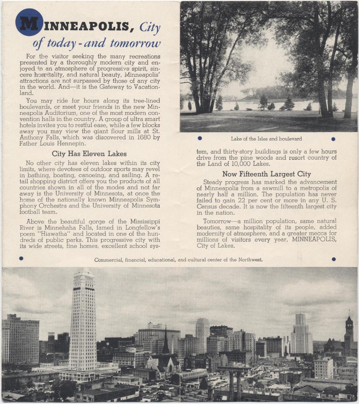 Official Guide to Minneapolis (1930's)B